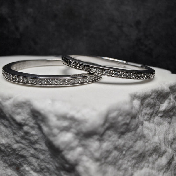 0.18 CTW Genuine Mined Diamond 925 Sterling Silver Round Hoop Earrings