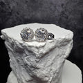 1.18 CTW Moissanite Halo Stud Earrings in 925 Sterling Silver | Brilliant Round