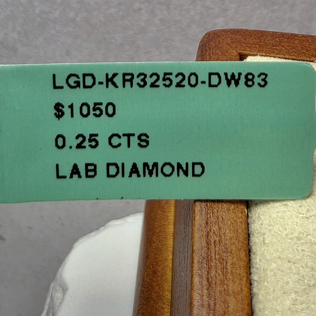 Size 7 0.25ctw Lab-Created Diamond Half Eternity Band 925 Sterling Silver