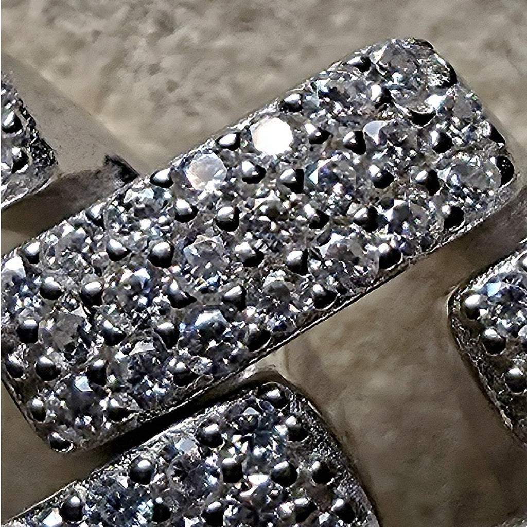 5.51 CTW VVS D Moissanite Monaco Hollow Bracelet | 925 Sterling Silver 8" 10mm
