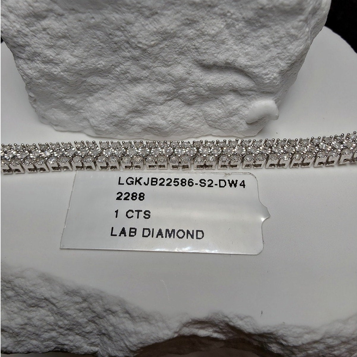 1ctw Lab Diamond Cluster Tennis Style Bracelet Solid 925 Silver 7.5" 4.8mm