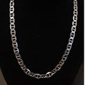 24" 6.3mm Flat Mariner Link Chain Solid 925 Sterling Silver Italy 25.9g