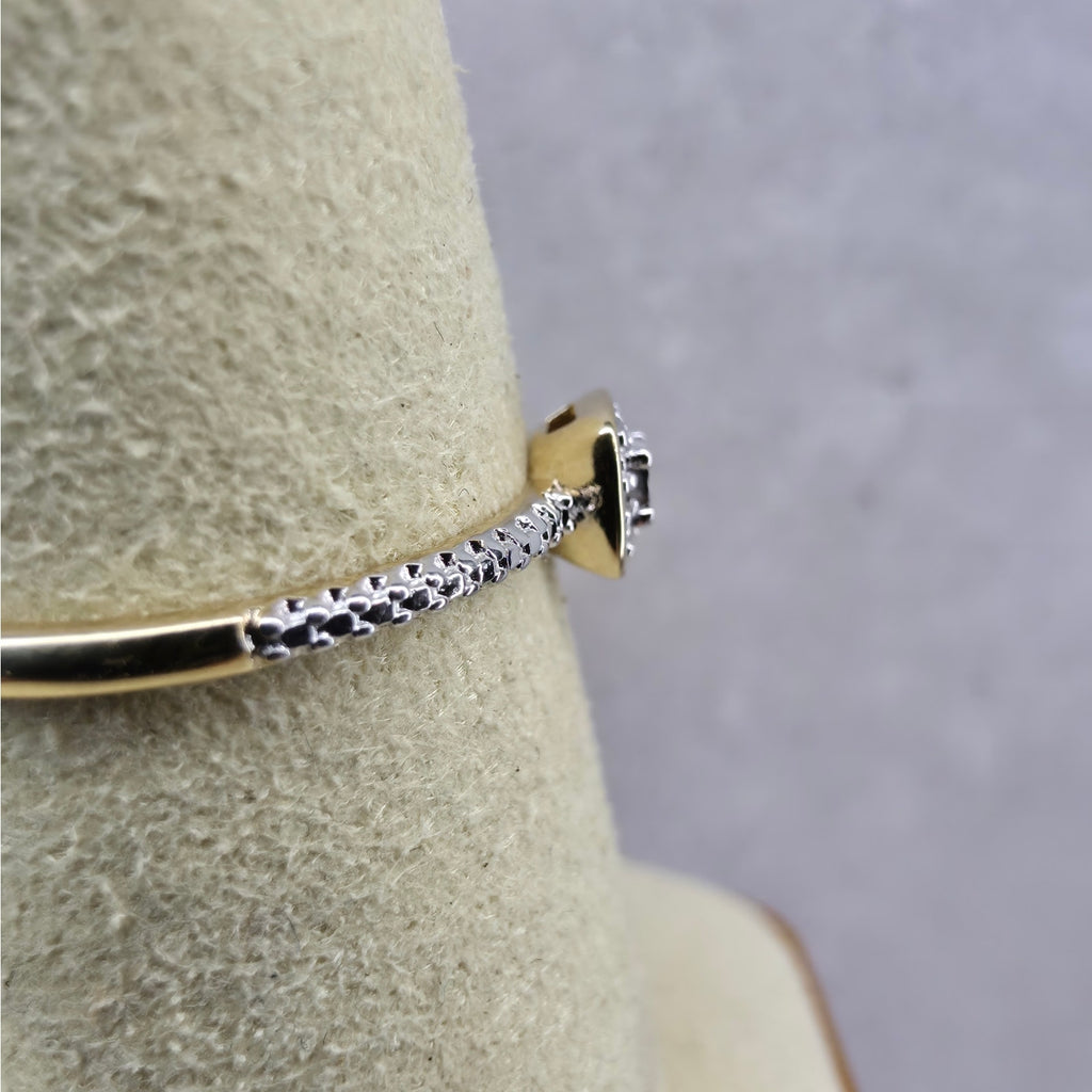 Size 8 Minimalist Lab Grown Diamond Ring Gold over 925 Sterling Silver
