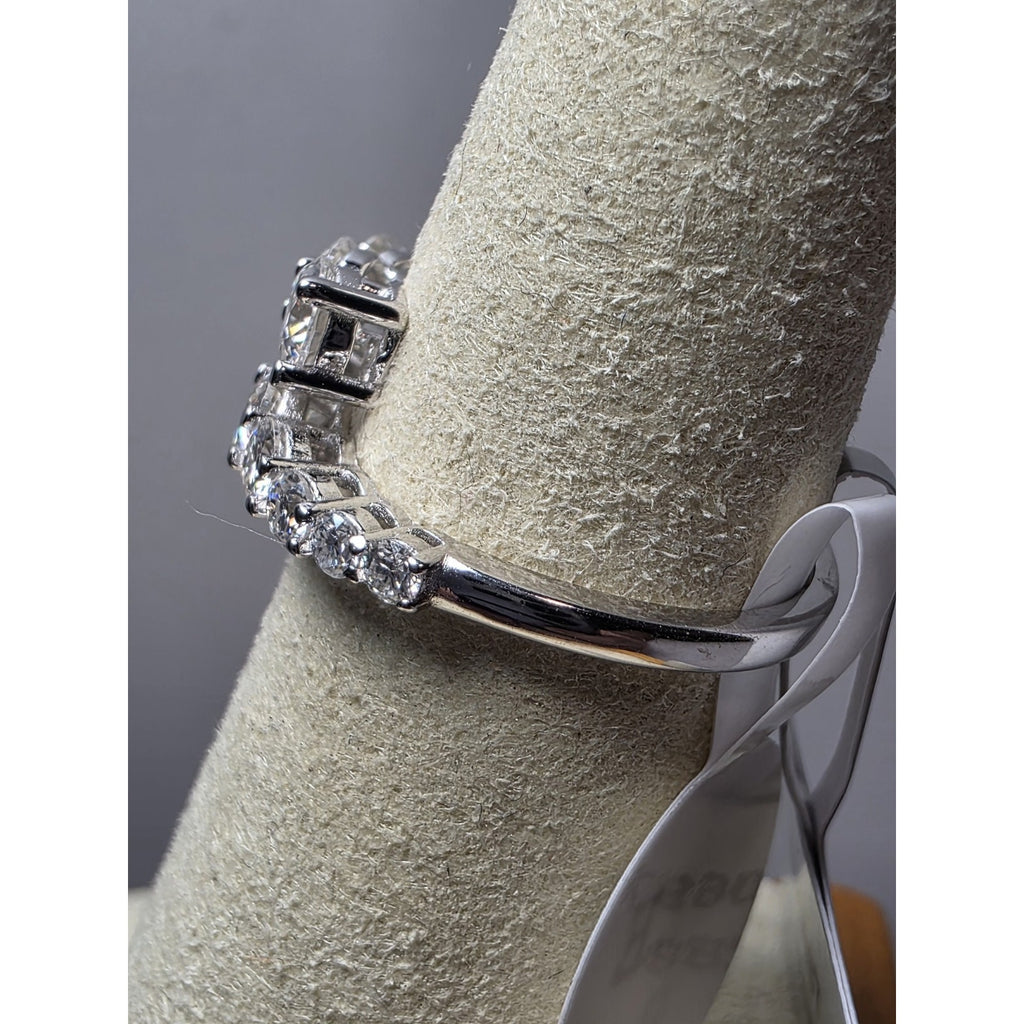 S6 1.49ctw Moissanite Open Ring 925 Sterling Silver w/Solid Back