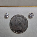1.52ctw Moissanite Stud Earrings 14K Solid Gold 6mm Round Cut GRA Certified