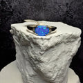 Vibrant Blue Opal Ring in 925 Sterling Silver - Size 6
