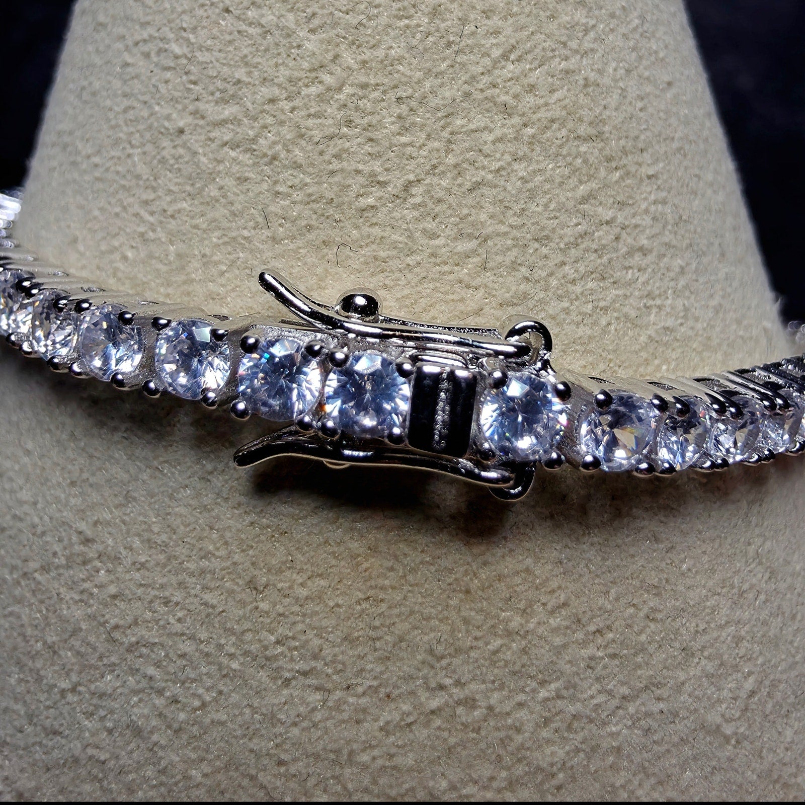 925 Sterling Silver 3.4mm CZ Tennis Bracelet - 7 Inches w/Box Lock