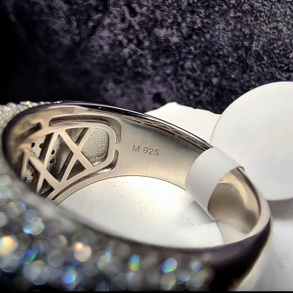 4.81 CTW Baguette Moissanite Men's Statement Ring Solid 925 Silver Size 12 GRA