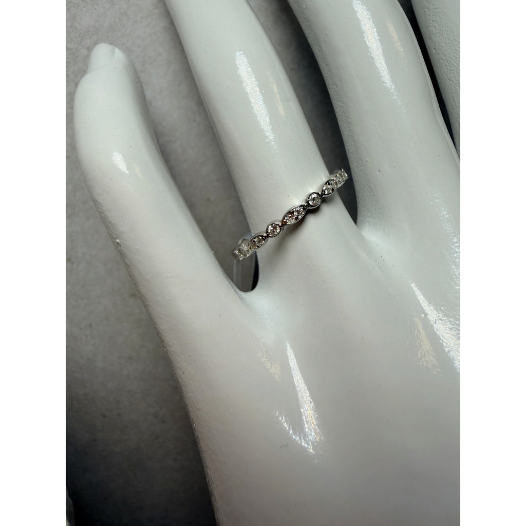 S7 2.74ctw Moissanite Eternity Band 925 Sterling Silver