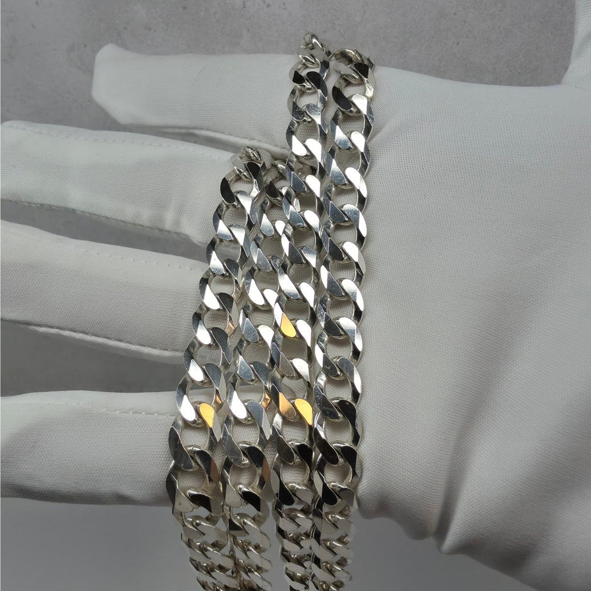 24" 8.8mm Cuban Curb Italian Link Chain Solid 925 Sterling Silver 51g