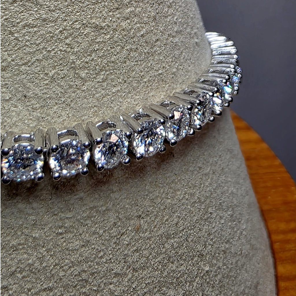 7.5" Moissanite Tennis Bracelet 925 Sterling Silver 5.32ctw Unisex Iced Out