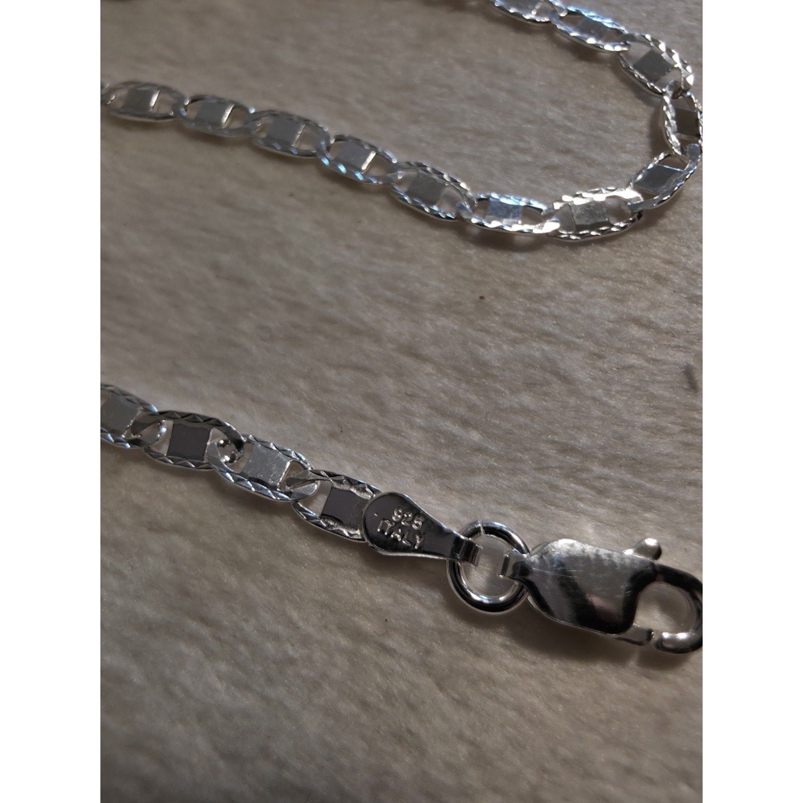 8" 3.0mm Mariner Bracelet Diamond Cut 925 Sterling Silver