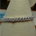 8" 6mm 2.16ctw Moissanite Monaco Cuban Link Bracelet 12.19g 925 Silver Box Clasp