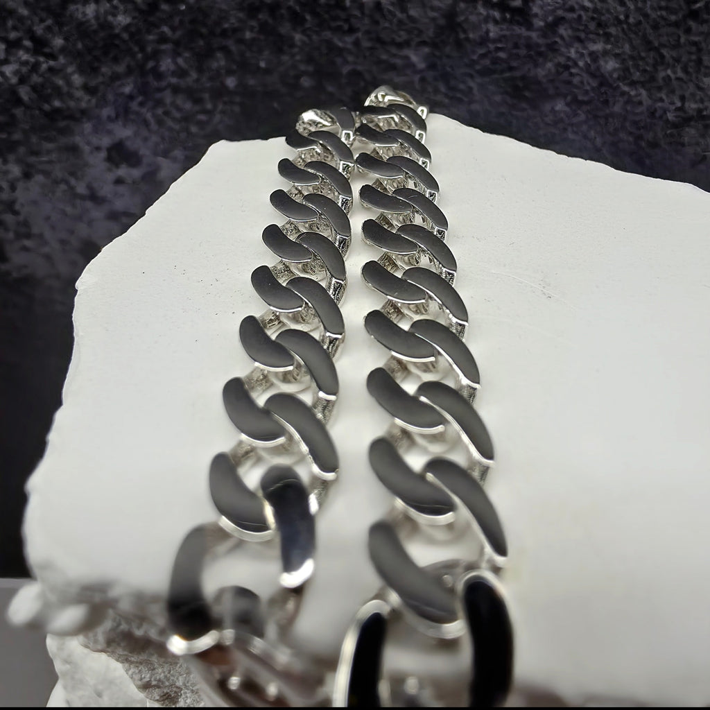 7" Hollow Monaco Cuban Bracelet – 6.8mm 925 Sterling Silver w/Rhodium Plating