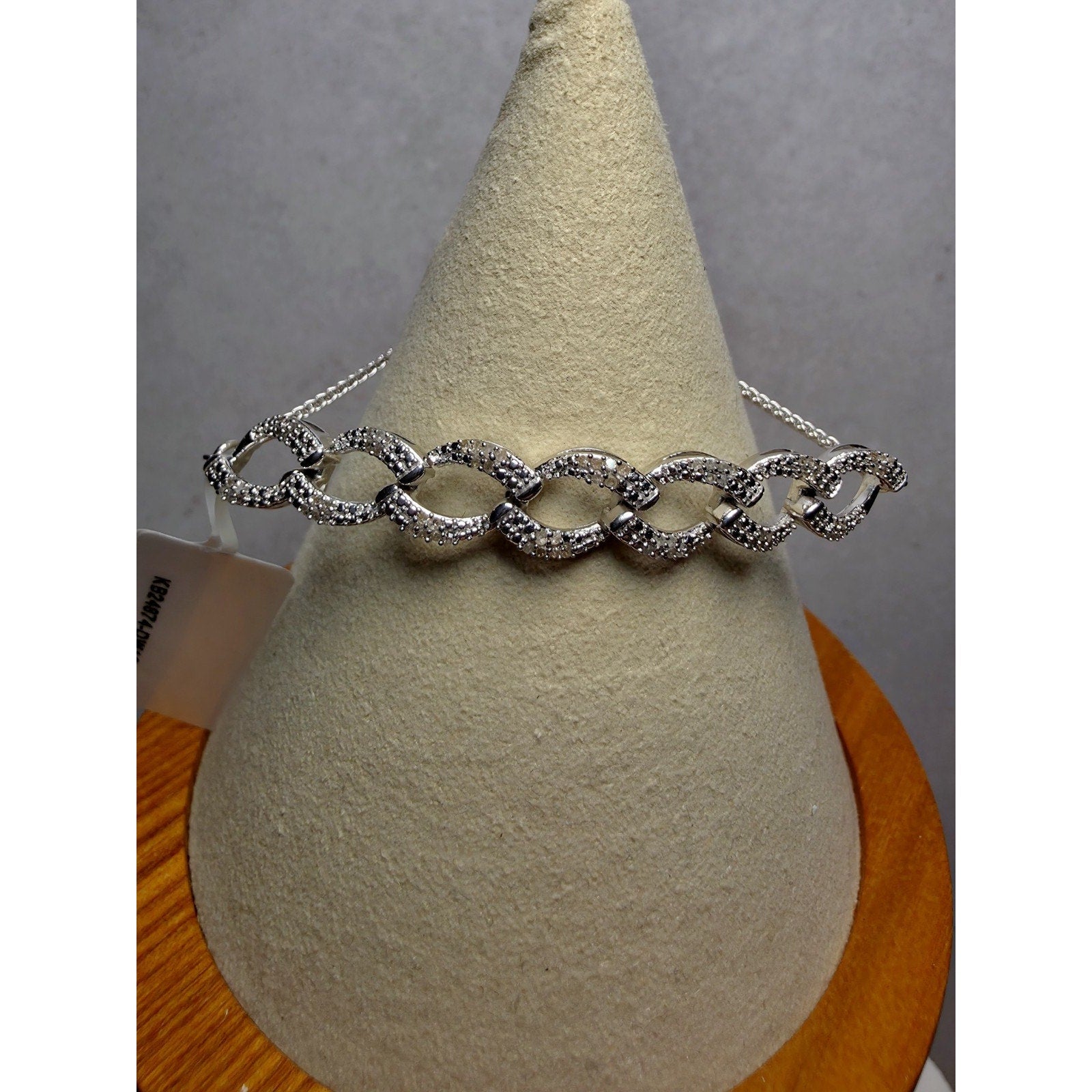 6-9" Adjustable 0.23ct Natural Diamond Infinity Bracelet 925 Sterling Silver