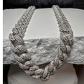24" 10mm Hollow Moissanite Cuban Chain | 22.80 CTW VVS D, 925 Silver, 62g