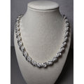 24" 10.1mm 91g Diamond Cut Rope Chain Solid 925 Sterling Silver w/Velvet Box