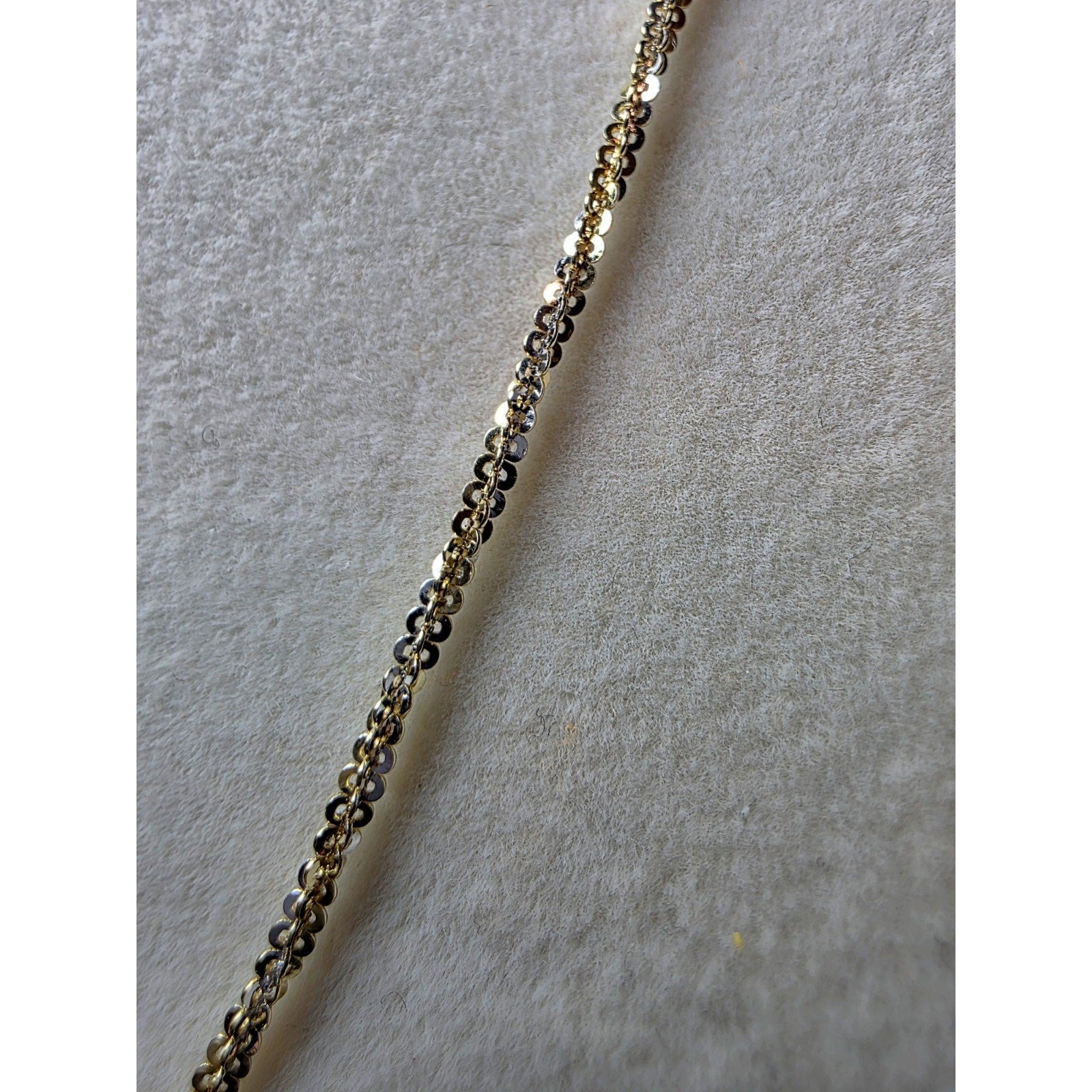 20" 1.6mm Twisted Rock Gold Over 925 Sterling Silver