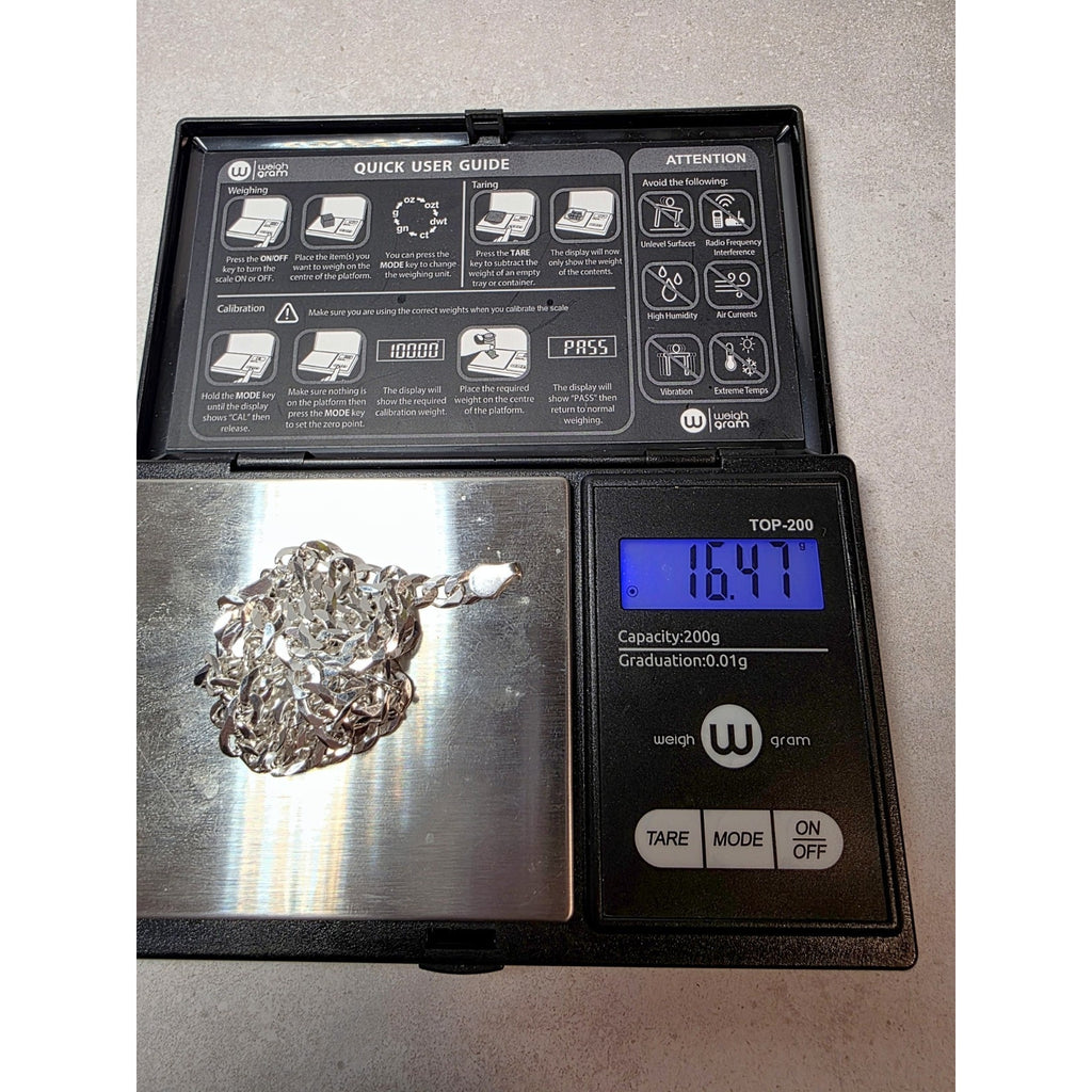 24" 5.2mm 16.47g Cuban Chain Solid 925 Sterling Silver
