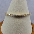 6.5" 2.5mm Moissanite Tennis Bracelet Gold Plated 925 Silver - GRA Certified
