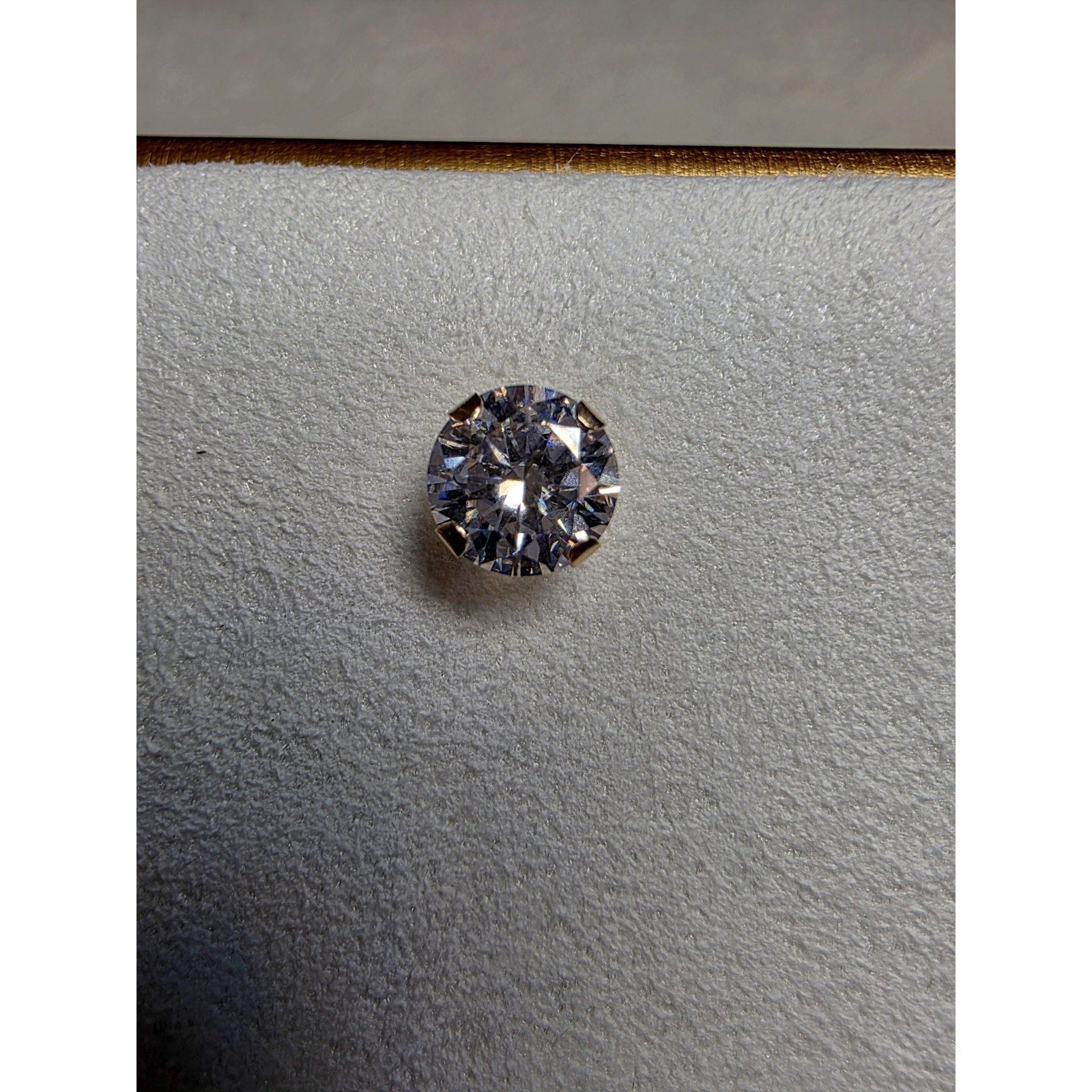6mm 14K Solid Gold 1.52ctMoissanite Stud Earrings Round Cut w/GRA Certificate