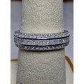 S8 2.61ctw Moissanite Three-Row Eternity Band 925 Sterling Silver