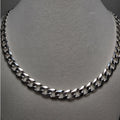 24" Cuban Curb Link Chain 8.8mm 51g Solid 925 Sterling Silver Italy
