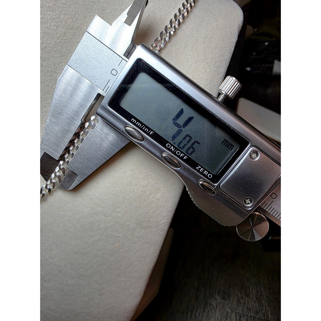 22" 4mm Cuban Curb 925 Sterling Silver 9.62g