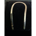 8" Reversable Herringbone Bracelet 4.5mm Gold over 925 Italian Silver