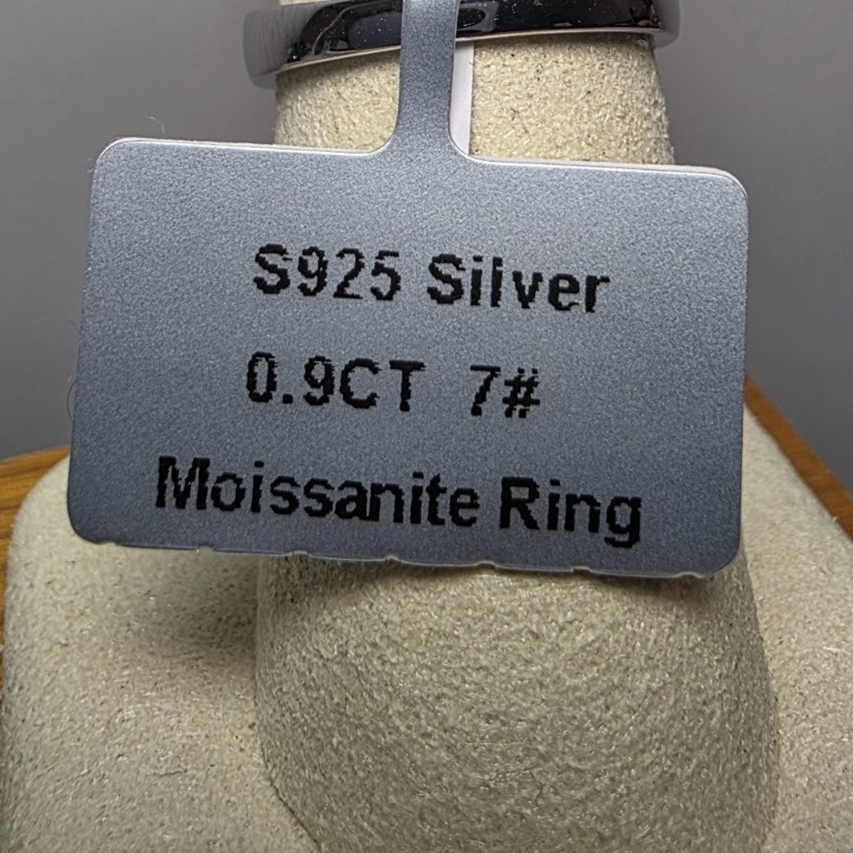 Size 6 0.90ctw Moissanite Two-Row Half Eternity Band 925 Sterling Silver Ring