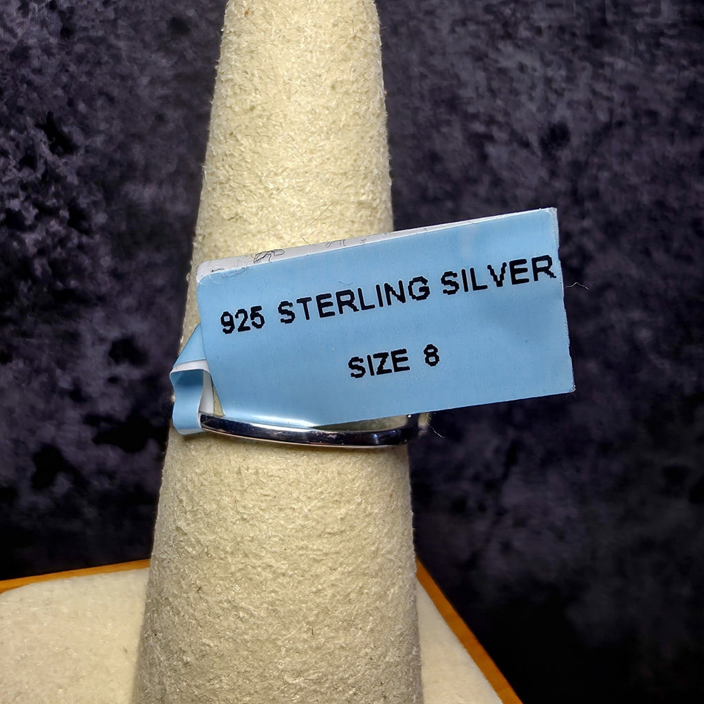 Natural Lemon Quartz 3-Stone Ring in 925 Sterling Silver – Size 8