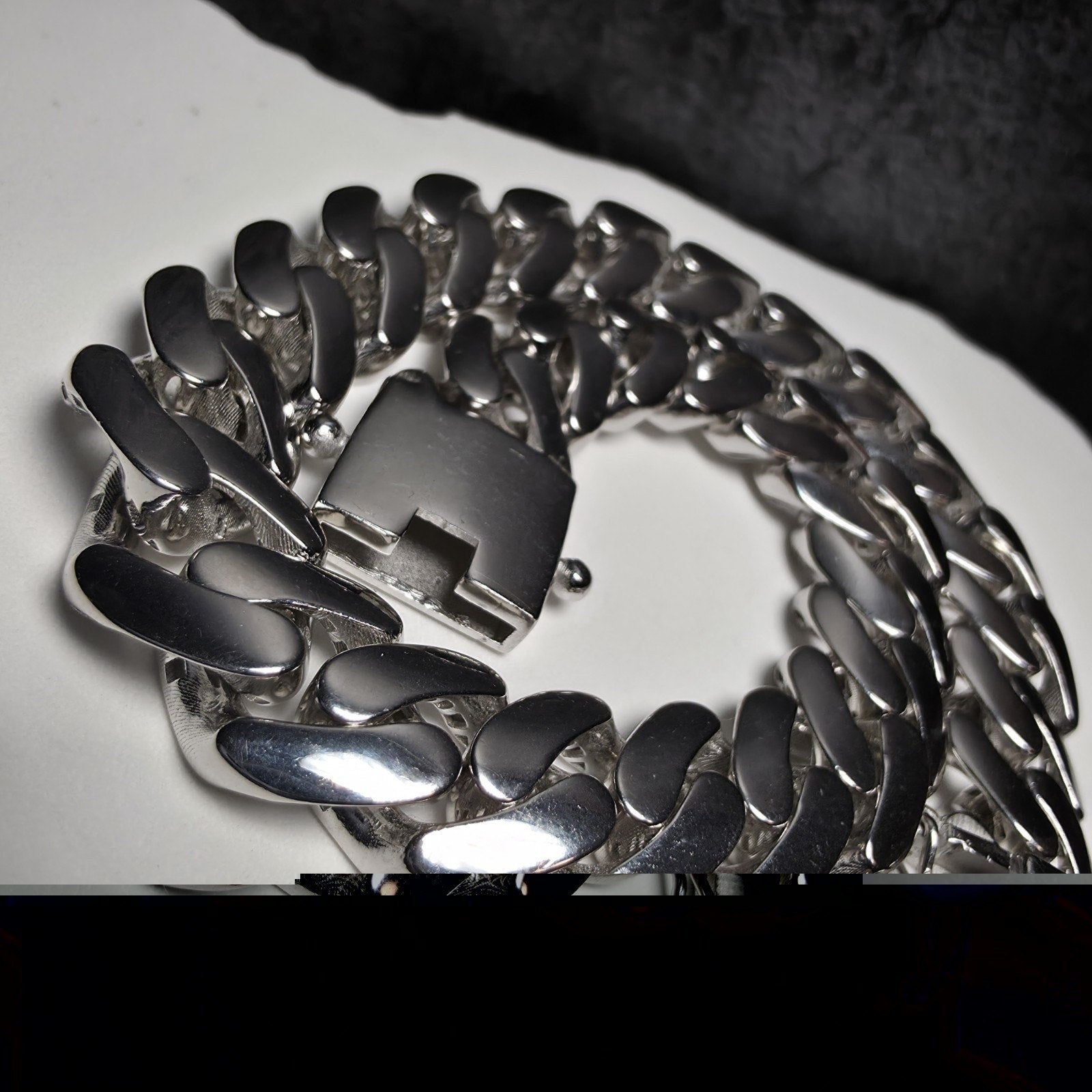 925 Sterling Silver Monaco Cuban Bracelet - 11mm, 9", 29.5g